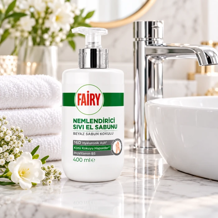 Fairy White Soap 400 ml – mydło z kwasem hialuronowym do rąk