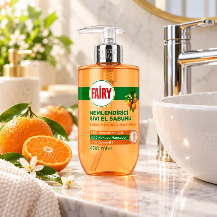 Fairy Mandarynka 400 ml – mydło z kwasem hialuronowym do rąk