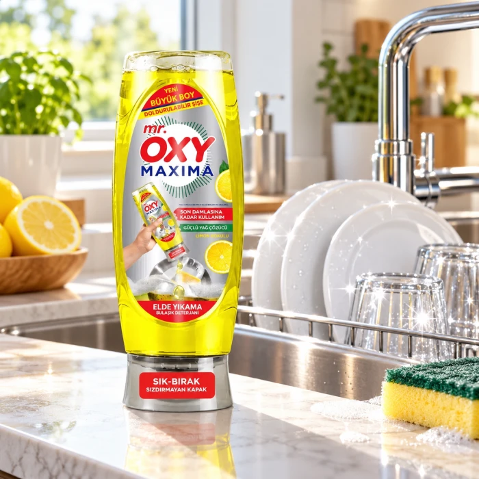 Mr. Oxy Lemon 650 ml – skoncentrowany płyn do ręcznego mycia naczyń
