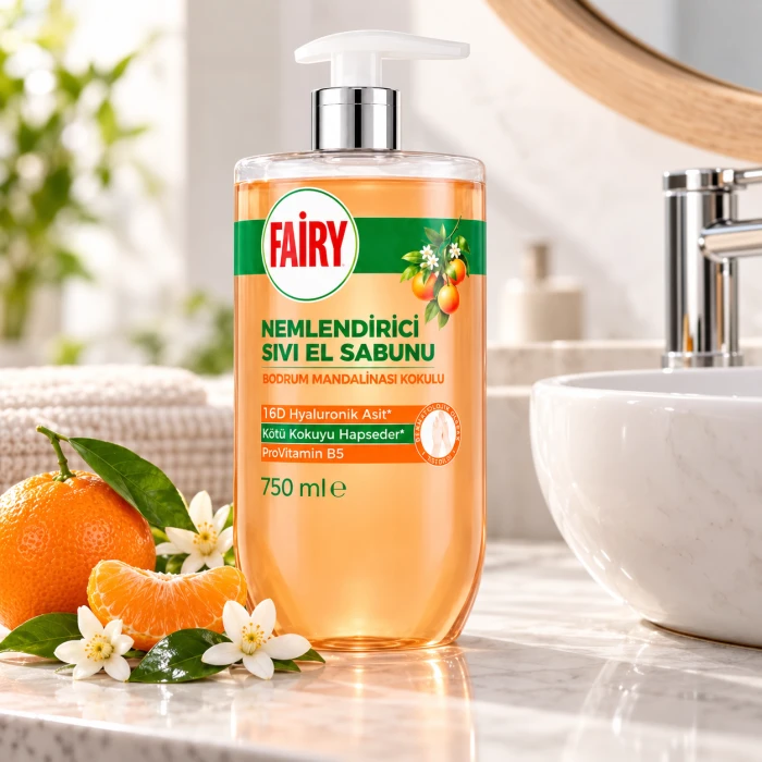 Fairy Mandarynka 750 ml – mydło z kwasem hialuronowym do codziennego mycia rąk