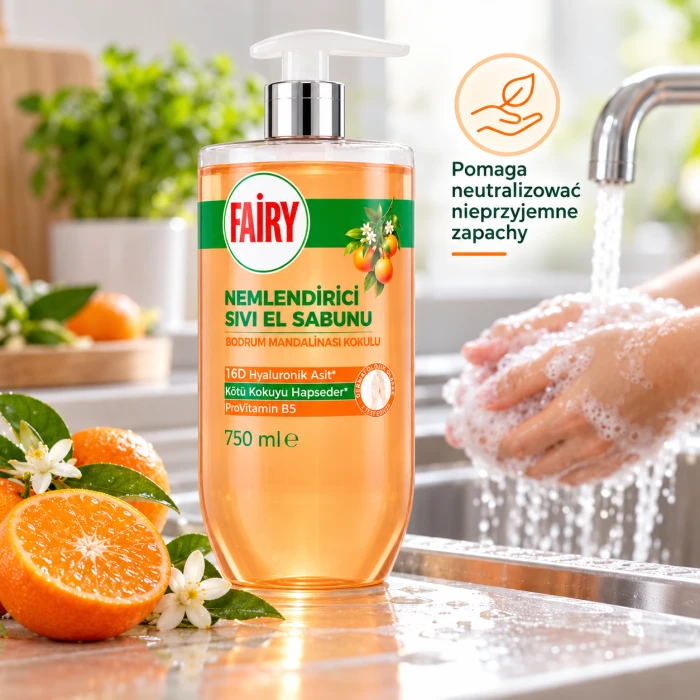 Fairy Mandarynka z B5 i kwasem hialuronowym – mydło do rąk 750 ml