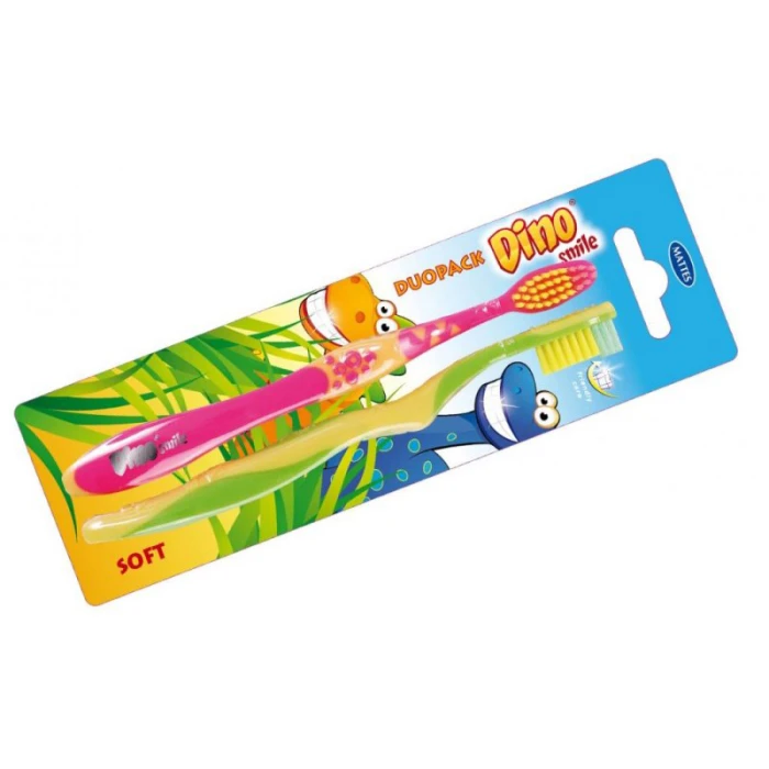 Dino Smile Duo Pack Soft szczoteczki do zębów dla dzieci 2 szt.