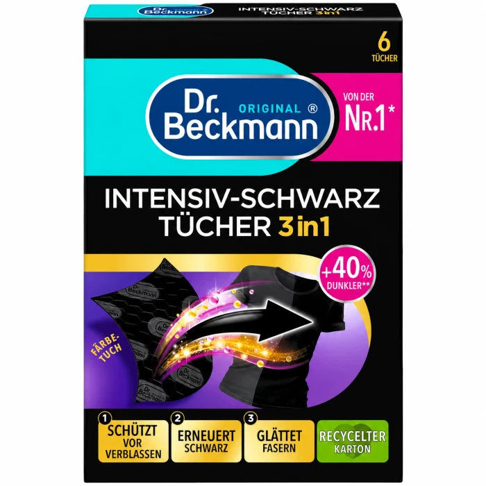 Dr. Beckmann – chusteczki do czarnych i ciemnych ubrań