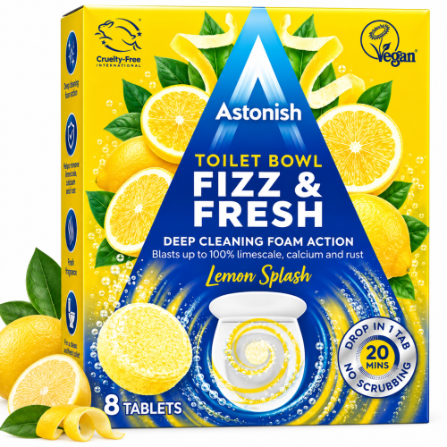 Astonish Splash Fizz Fresh Lemon 8 szt. – tabletki do czyszczenia WC