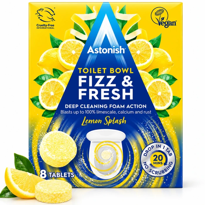 Astonish Fresh Lemon – musujące tabletki do toalety 8 szt.