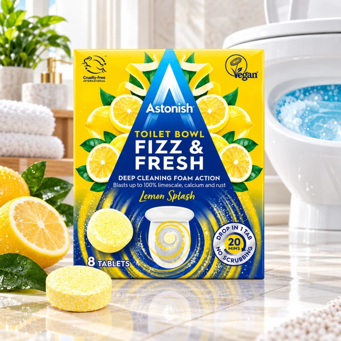 Astonish Splash Fizz Fresh Lemon – musujące tabletki do WC 8 szt.
