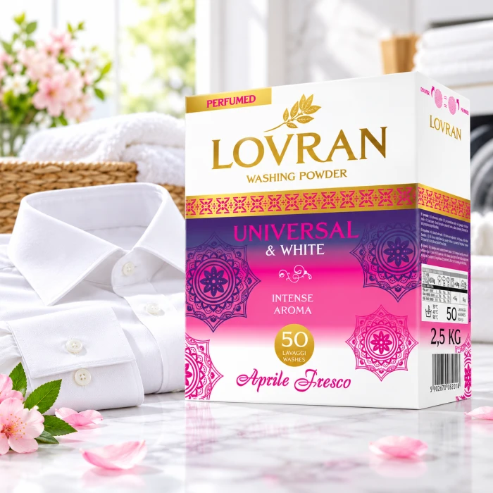 Lovran Universal & White – proszek do kolorowej odzieży 2,5 kg