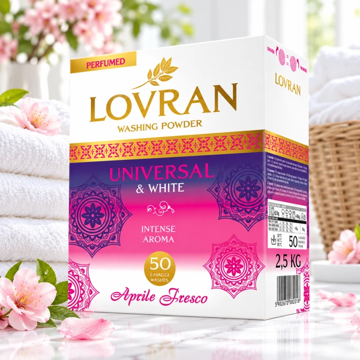 Lovran 2,5 kg 50 prań – proszek do białego i kolorowego