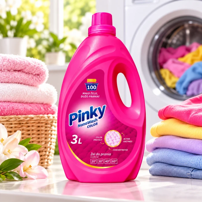 PINKY NanoWash 3 l – skoncentrowany żel do kolorowej odzieży