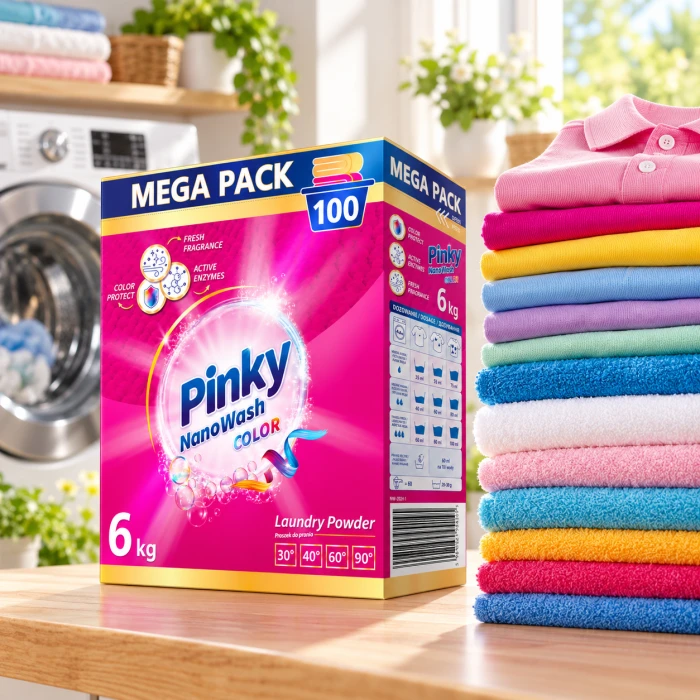PINKY NanoWash Color 100 prań – proszek do trudnych zabrudzeń