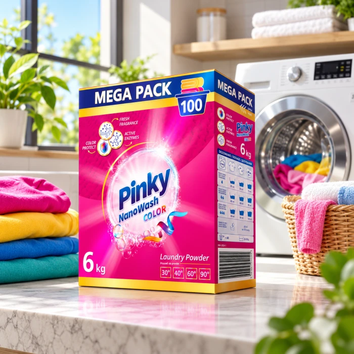 PINKY NanoWash Color 6 kg – proszek do kolorowej odzieży