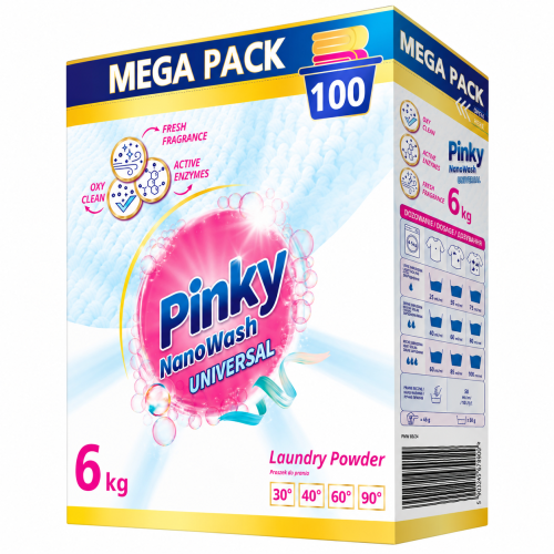 PINKY NanoWash Universal – proszek do prania 6 kg