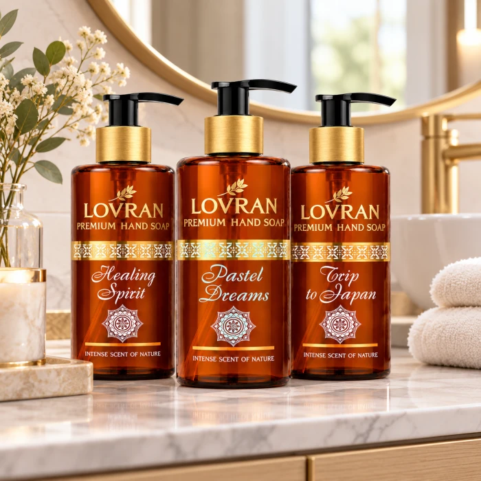 LOVRAN mydła w płynie 3 × 300 ml – zestaw do łazienki