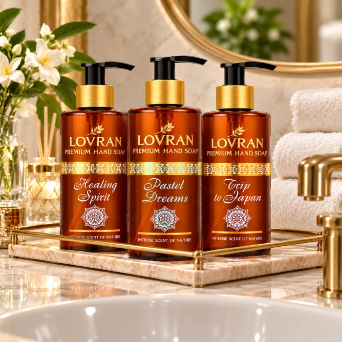 LOVRAN MIX 3 × 300 ml – eleganckie mydła do łazienki i kuchni