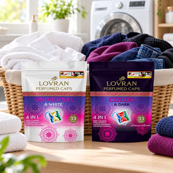 LOVRAN Color & Dark 4w1 – kapsułki do kolorowych i ciemnych ubrań