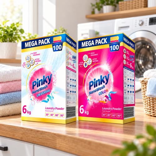PINKY NanoWash Universal 6 kg – proszek do białych i jasnych tkanin