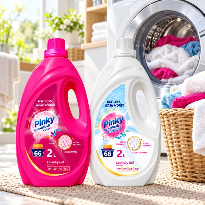 PINKY NanoWash Universal 2 l – żel do białych i jasnych tkanin