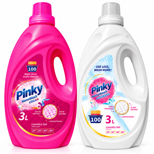 PINKY NanoWash Color 3 l – żel do kolorowych tkanin 100 prań