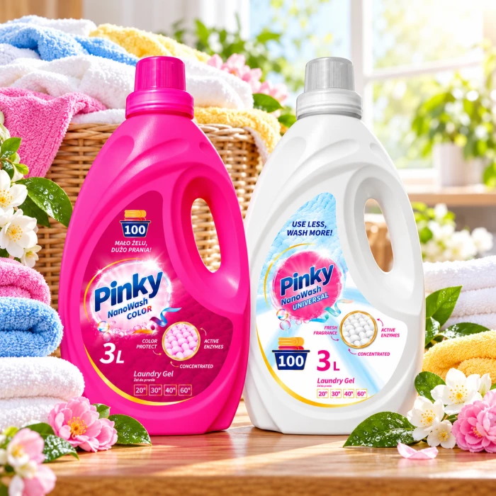 PINKY NanoWash żele z aktywnymi enzymami 2 × 3 l