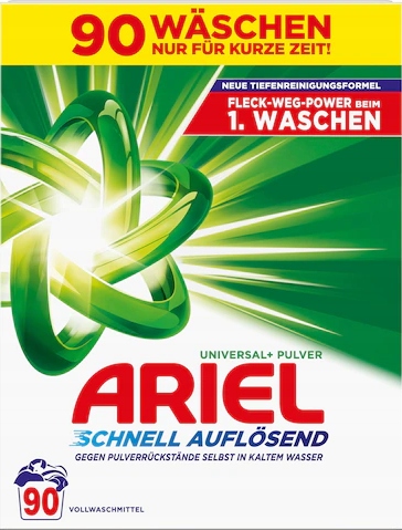 Ariel Universal proszek do prania białego 4,95 kg 90 prań