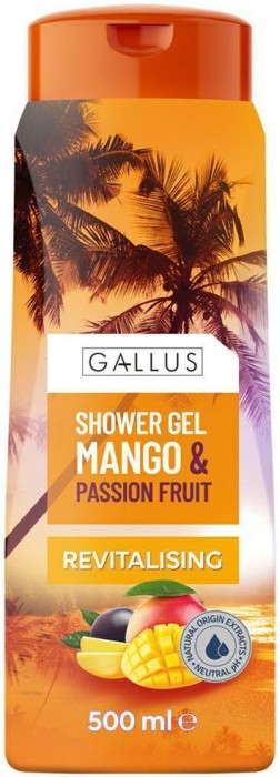 Gallus | Żel pod prysznic | 500 ml | Mango | Egzotyczny zapach | Nawilżenie | Pielęgnacja skóry | Do codziennego stosowania
