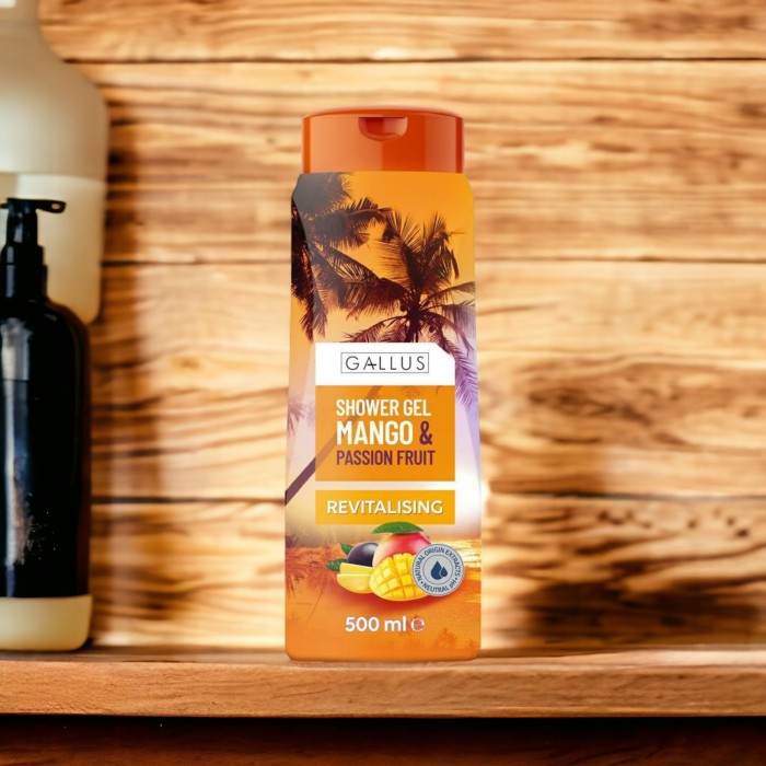 Gallus | Żel pod prysznic | 500 ml | Mango | Egzotyczny zapach | Nawilżenie | Pielęgnacja skóry | Do codziennego stosowania