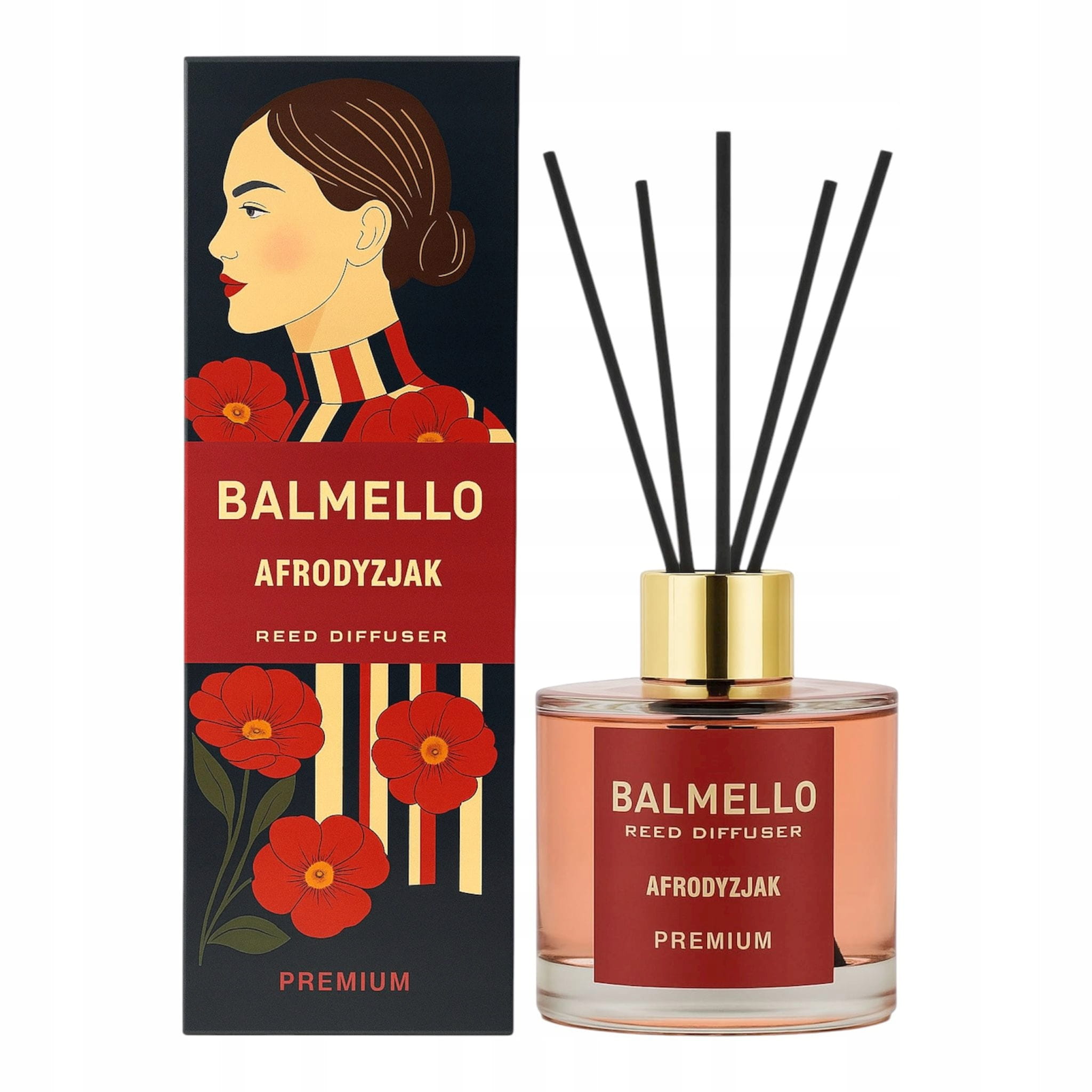 Диффузор с палочками Balmello Premium, Афродизиак, 120 мл
