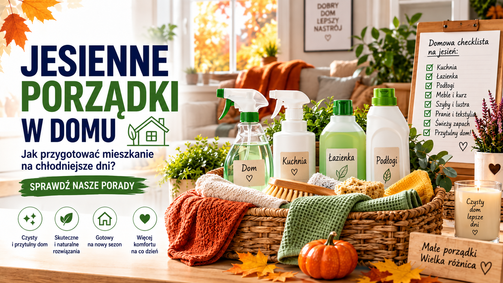 Jesienne porządki w domu – jak przygotować mieszkanie na chłodniejsze dni?